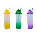 COPO LONG DRINK DEGRADE 350ml +CANUDO G/TAMPA CHANTILY