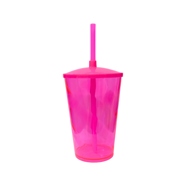Copo Twister 600ml em Acrílico + TAMPA LISA/ CANUDO