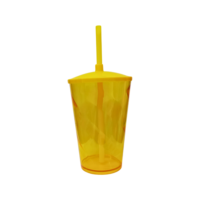 Copo Twister 600ml em Acrílico + TAMPA LISA/ CANUDO
