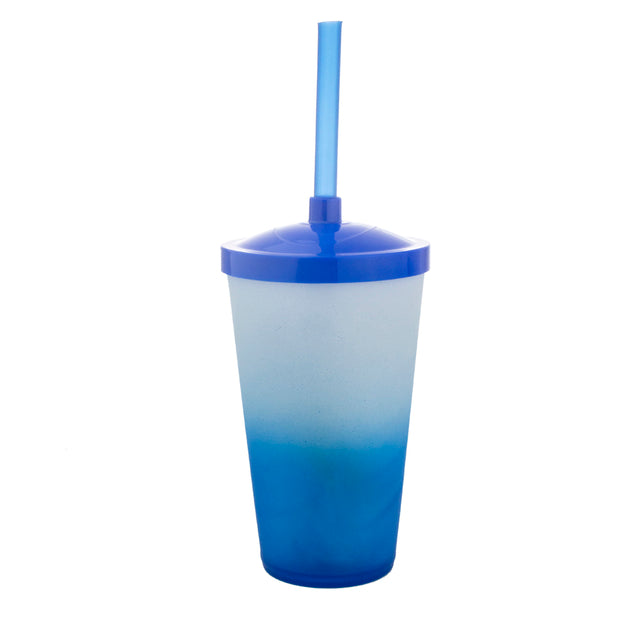 Copo Twister 600ml Degradê + TAMPA LISA/ CANUDO