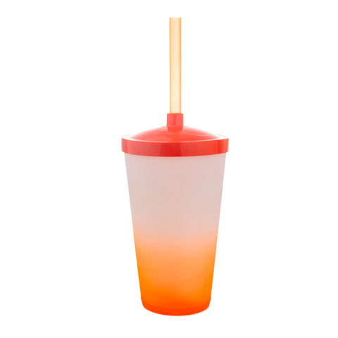 Copo Twister 600ml Degradê + TAMPA LISA/ CANUDO