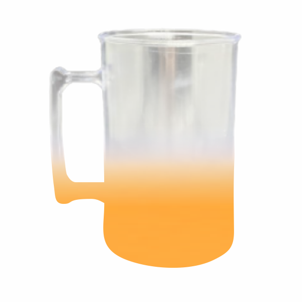Caneca Chopp Degrade Jateado em Acrílico (300ml)