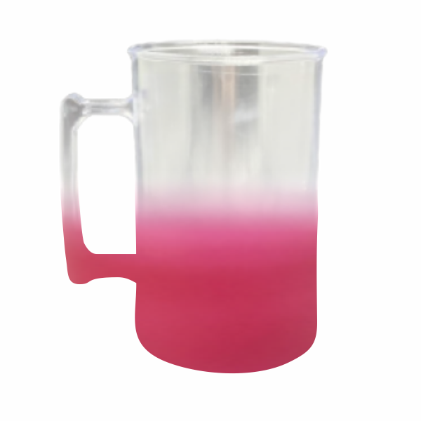 Caneca Chopp Degrade Jateado em Acrílico (300ml)