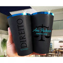 Copo Twister 600ml Preto Fosco com Borda Metalizada