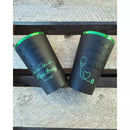 Copo Twister 600ml Preto Fosco com Borda Metalizada