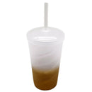 Copo Twister 600ml Degradê + TAMPA LISA/ CANUDO