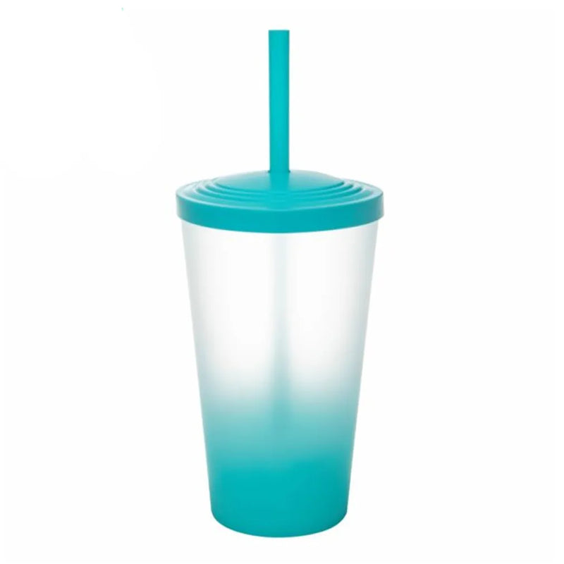 Copo Twister 600ml Degradê + TAMPA LISA/ CANUDO