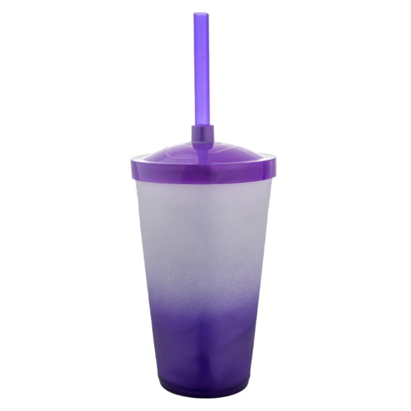 Copo Twister 600ml Degradê + TAMPA LISA/ CANUDO