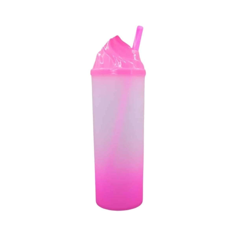 COPO LONG DRINK DEGRADE 350ml +CANUDO G/TAMPA CHANTILY