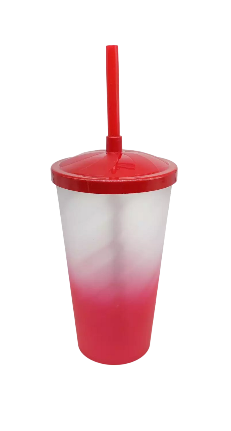 Copo Twister 600ml Degradê + TAMPA LISA/ CANUDO